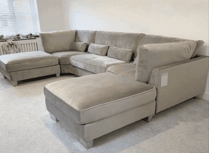 U Shape Sofa UK - Side view of premium sofas from CESS Furniture UK